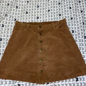 Small Brown Button Skirt